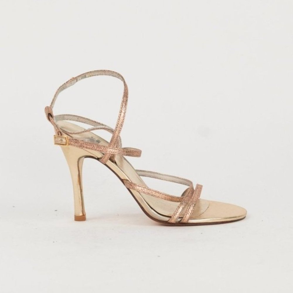 Stuart Weitzman Gemex Sahara Glitter Strappy Sandals